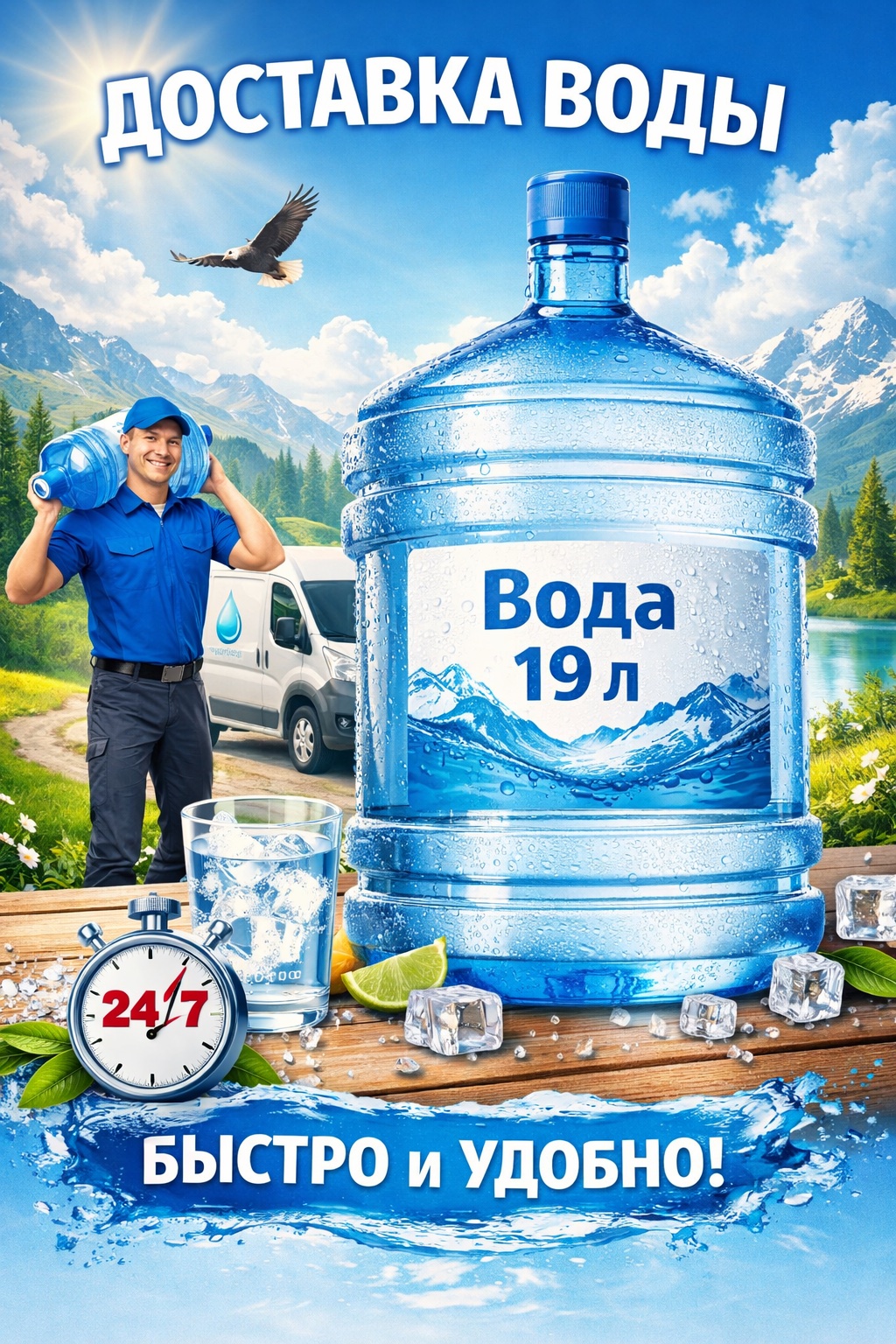 Доставка воды 19л